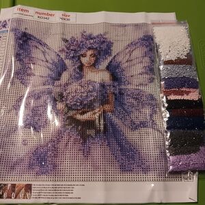 Purple Fairy Diamond Painting Kit 30x30